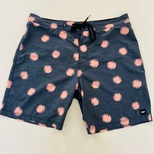 Banks Journal Gray Peachy Paint Splatter Swim Trunks 34